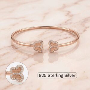 Sterling Silver bracelet for her | Rose gold finish