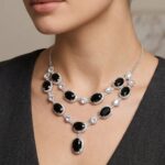 Statement party wear necklace with large stones