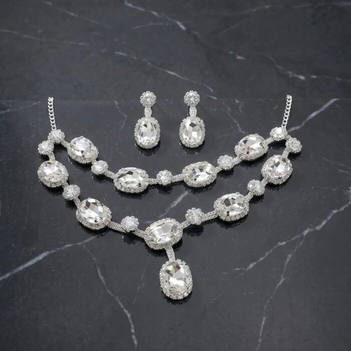 Statement party wear necklace with large stones
