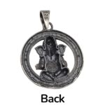 Backside profile of stamped 925 sterling silver Ganesha Pendant