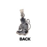 Backside profile of Silver Hanuman Pendant