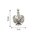 Dimensions of Khanda Sahib with Baaz Pendant | 925 Sterling Silver Khanda pendant