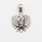 Close up of the sikh symbol - Khanda Silver Pendant