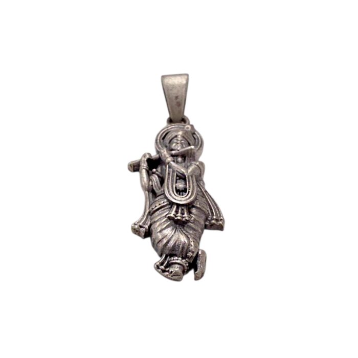 Light weight Pure silver Krishna Pendant for everyday wearing