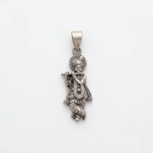 Pure silver Krishna Pendant | Unisex religious pendant