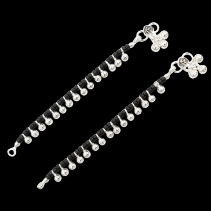 Pair of Pure Silver Nazaria Anklet - 5 inch | Pure Silver Anklet for Baby - Image 2