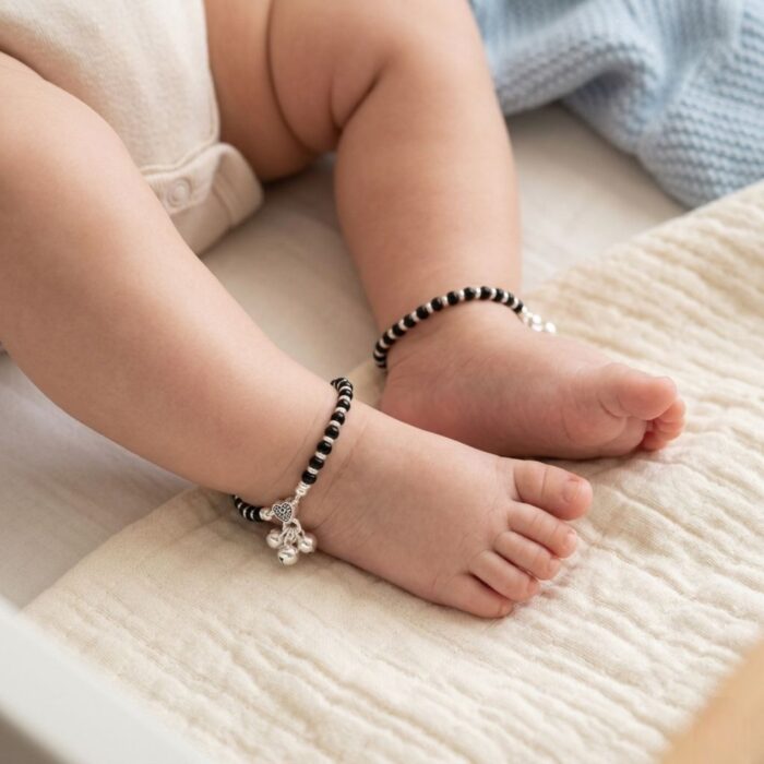Pair of Anklets for Baby | Pure silver anklets
