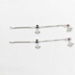 Pair of Pure Silver Anklet - 6 inch | Pure silver anklet for baby