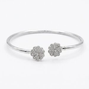 Sterling silver bracelet for her | 925 Pure silver bracelet with cz stones