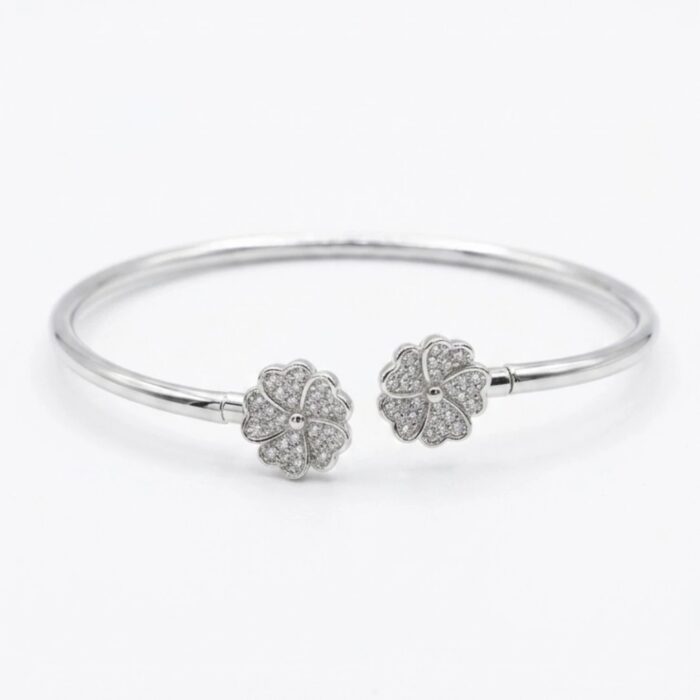 Sterling silver bracelet for her | 925 Pure silver bracelet with cz stones