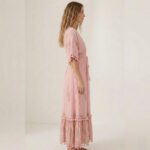 Long Indian viscose crepe dress | Maxi dress for women