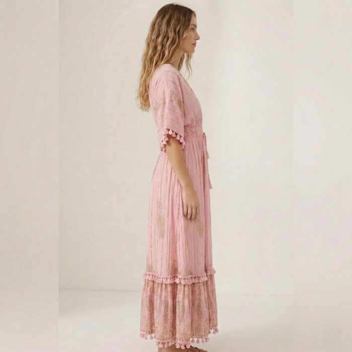 Long Indian viscose crepe dress | Maxi dress for women