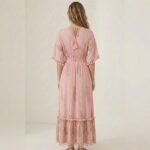 Long Indian viscose crepe dress | Maxi dress for women