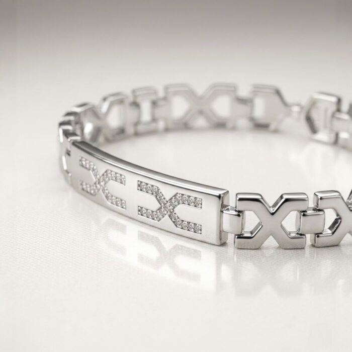 925 Sterling Silver Chain Bracelet for Men - Image 4