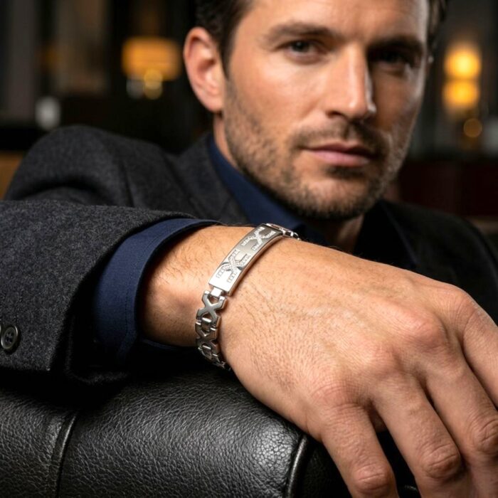 925 Sterling Silver Chain Bracelet for Men - Image 2