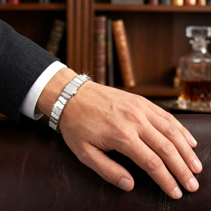 925 Sterling Silver Chain Bracelet for Men - Image 2