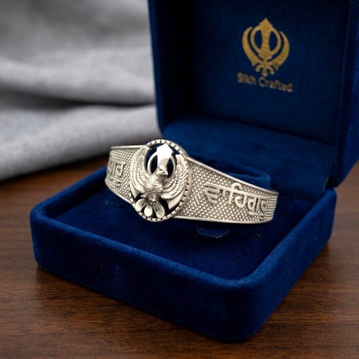 925 Sterling Silver Wahe-Guru Kada / Bracelet - Image 8