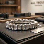 Elegant Link Chain Bracelet | Metal Rakhi for bhai | Chrome Plated Bracelet for Men