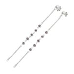 Pair of Pure Silver Anklets - 10.5 inch | Pure silver ankle bracelet - Image 3