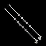 Pair of Pure Silver Anklets - 10.5 inch | Pure silver ankle bracelet