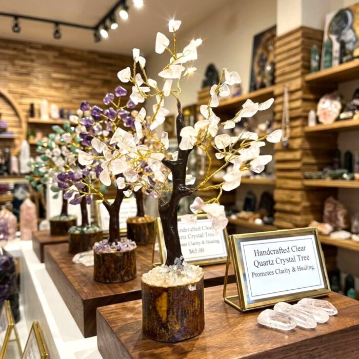 Crystal Healing Energy & Feng Shui Décor | Clear quartz crystal gemstone tree - Small - Image 3