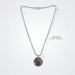 Amethyst natural stone necklace - Om - Image 5
