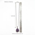 Amethyst natural stone necklace - Oval - Image 7