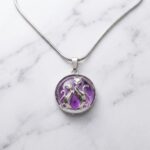 Amethyst natural stone necklace - Cat - Image 4