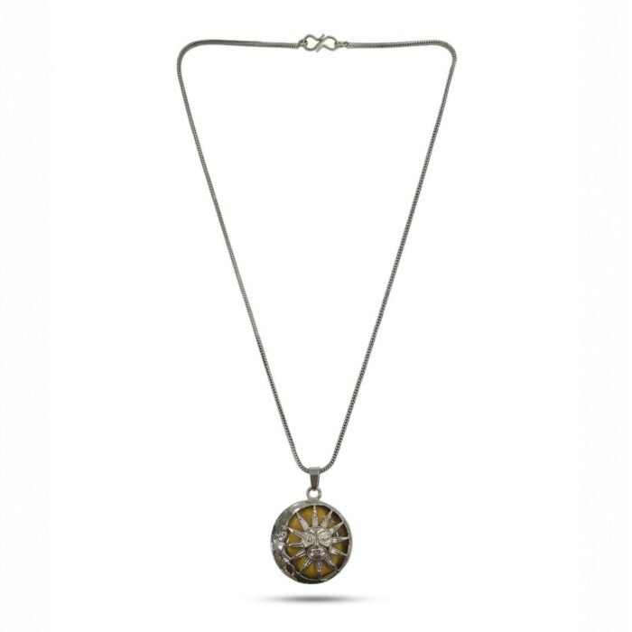 Tiger Eye natural Gemstone necklace - Sun - Image 3