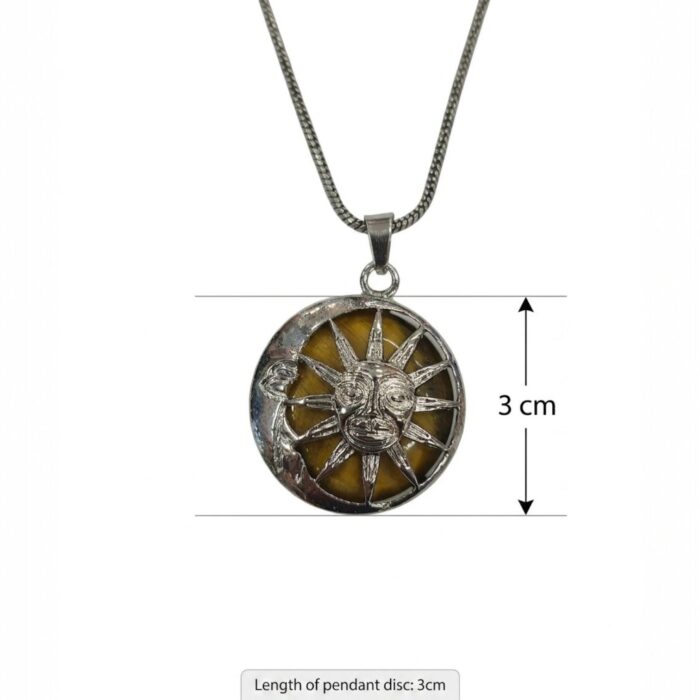Tiger Eye natural Gemstone necklace - Sun - Image 6