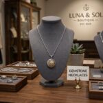 Tiger Eye natural Gemstone necklace - Sun - Image 4
