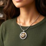 Tiger Eye Pentagram Necklace with 18 inch chain - Image 2