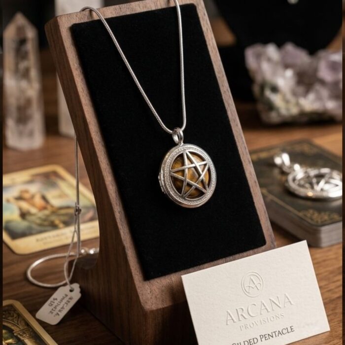 Tiger Eye Pentagram Necklace with 18 inch chain - Image 3