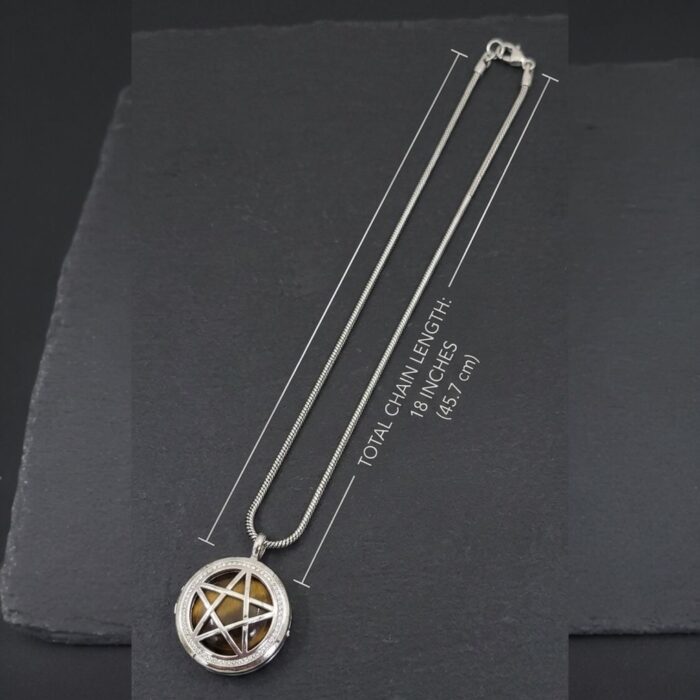 Tiger Eye Pentagram Necklace with 18 inch chain - Image 6