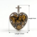 Tiger Eye Stone Heart Pendant | Natural Stone Necklace - Image 3