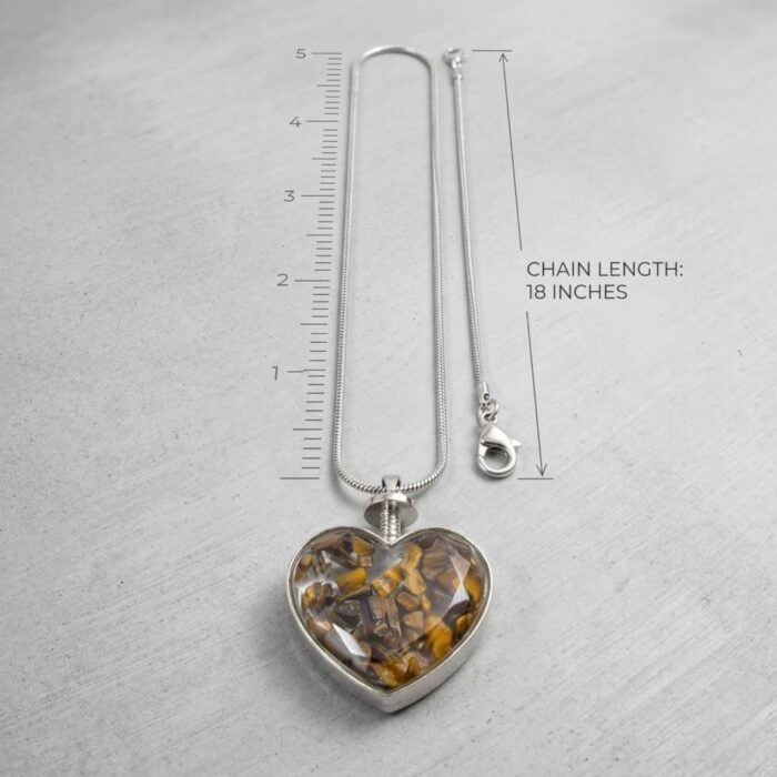 Tiger Eye Stone Heart Pendant | Natural Stone Necklace - Image 5