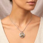 Tiger Eye Stone in Om Pendant | Natural Stone Necklace - Image 2