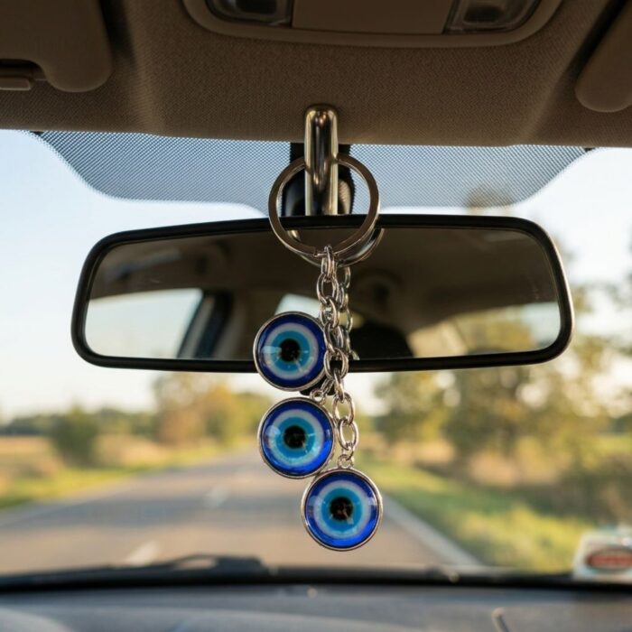 Handcrafted Evil Eye Keychain | Evil eye Hanging - Image 3