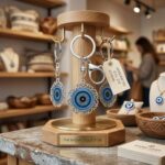 Handcrafted Evil Eye Keychain | Evil eye Hanging - Image 2