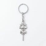 Handcrafted Trishul & Damru Keychain - Small | Trishul Hanging for car