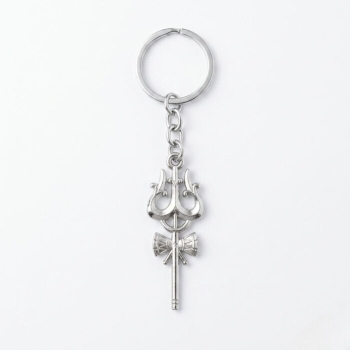 Handcrafted Trishul & Damru Keychain - Small | Trishul Hanging for car - Image 4