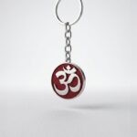 Handcrafted OM Keychain - Maroon | OM Hanging for car