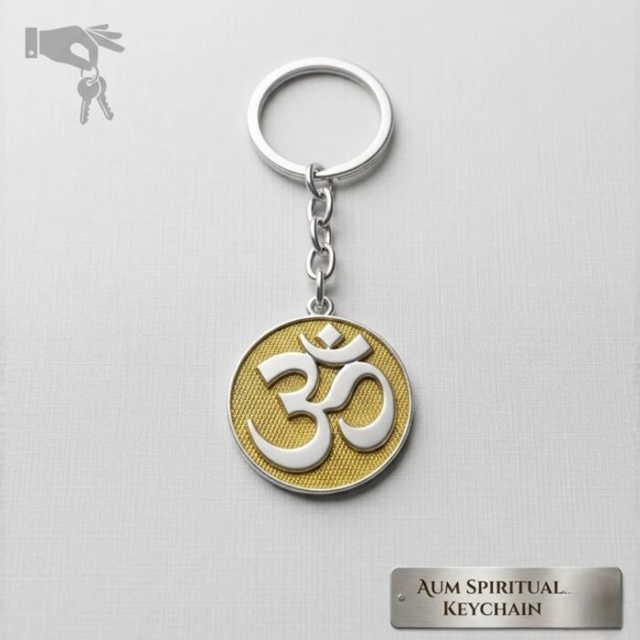 Handcrafted OM Keychain - Yellow | OM Hanging for car - Image 4