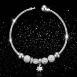 Silver Bead Charms Bracelet | Gift for her - Image 3