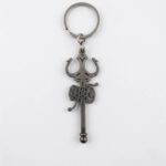 Handcrafted Trishul & Damru Keychain - Big | Trishul Hanging for car