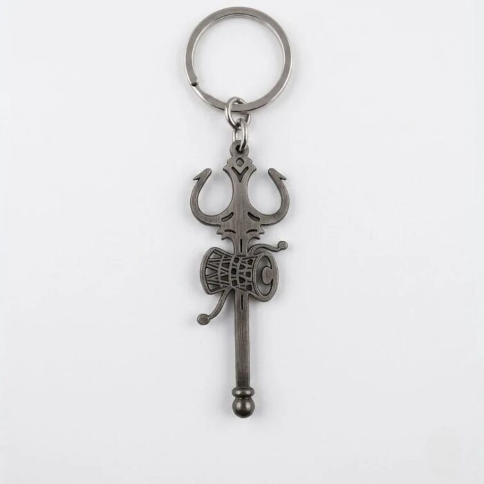 Handcrafted Trishul & Damru Keychain - Big | Trishul Hanging for car - Image 4
