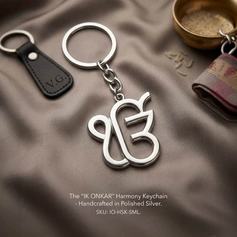 1779200429422.webp Handcrafted IK ONKAR Keychain | IK ONKAR Hanging for car - Image 1