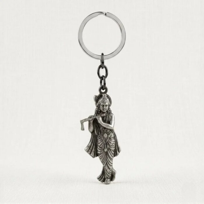 Handcrafted Standing Krishna Keychain - Black | Krishna Hanging - Image 4