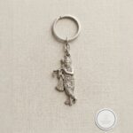 Handcrafted Standing Krishna Keychain - Steel | Krishna Hanging