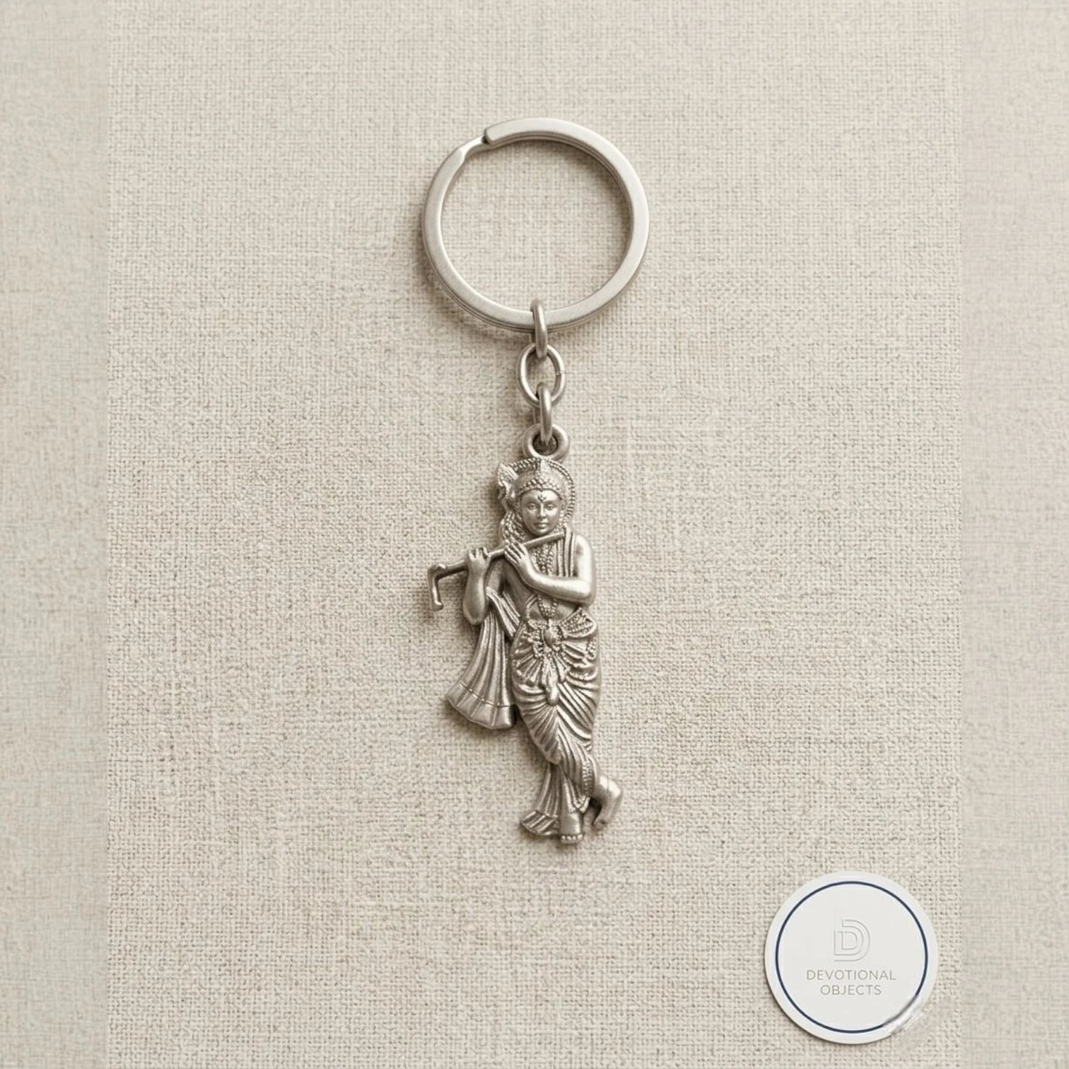 1779202409487.webp Handcrafted Standing Krishna Keychain - Steel | Krishna Hanging - Image 1